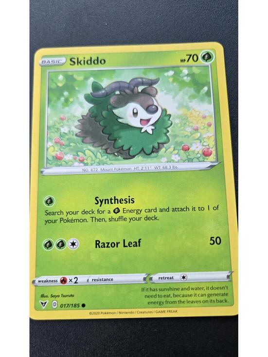 Pokemon Other - Skiddo Basic Pokemon Card 017/185